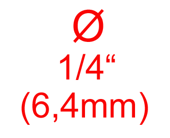1/4" diamètre