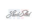 Lead Sled Script Chrome Emblem