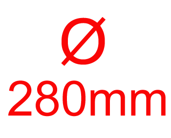 280mm Ø Tambour