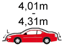 4.01m à 4.31m longeur