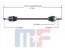 Cardan Homocinetica derecha PT Cruiser 01-05 exc Diesel/Turbo