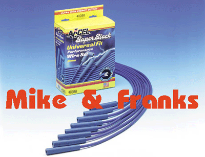 4038B blue 8mm Wire Set Copper Core Straight Plug Boots