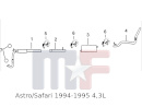 °Extrémité du tuyau d'échappement Astro 94-95