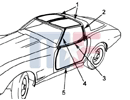 Joints de montant B Chevrolet Corvette Coupe 68-77