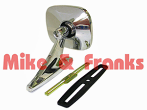 Universal Exterior Chrome Mirror square