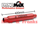 24222 Dynomax silenciador 3" (76,2mm) 420mm anadido