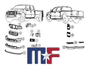 Lampenrahmen Ford F-Serie Super Duty ab 99´