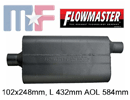 942452 Flowmaster 50 Delta Flow 2,25\" (57,1mm) Mitte-Seite