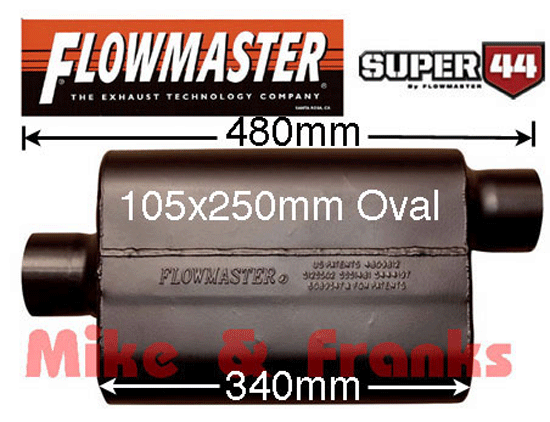 943047 Flowmaster Super 44  3" (76,2mm) center-offset