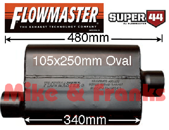 943046 Flowmaster Super 44 3" (76,2mm) Offset-Center