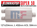 524553 Flowmaster Super 50 Double 2.25" IN/3" OUT
