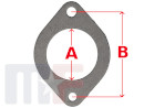 Exhaust gasket 2-hole A=3.031" B=5.156"