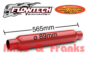 50252 Flowtech Red Hots silenciador 2,5" (63,5mm)