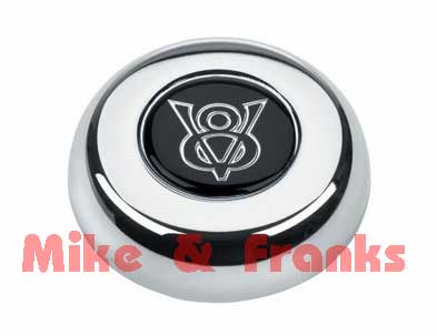5682 Bouton de klaxon de chrome "V8"