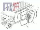 Joint de porte Hummer H2 03-09 avant