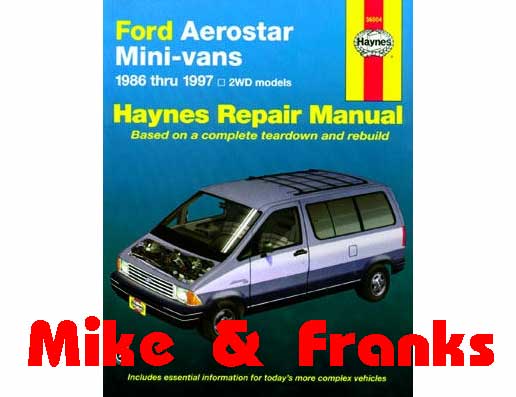 Manuel de réparation 36004 Aerostar 1986-97