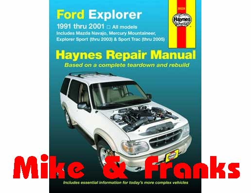 Manuel de réparation 36024 Explorer 91-01 Explorer Sport 00-03