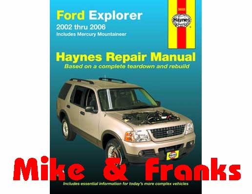 Manuel de réparation 36025 Explorer 2002-03