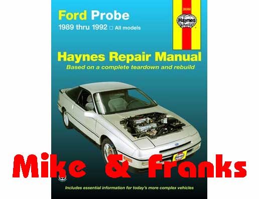Manuel de réparation 36066 Probe 1989-92