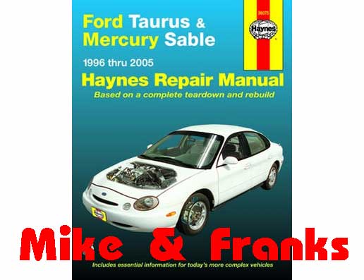 Manuel de réparation 36075 Taurus / Sable 1996-2005