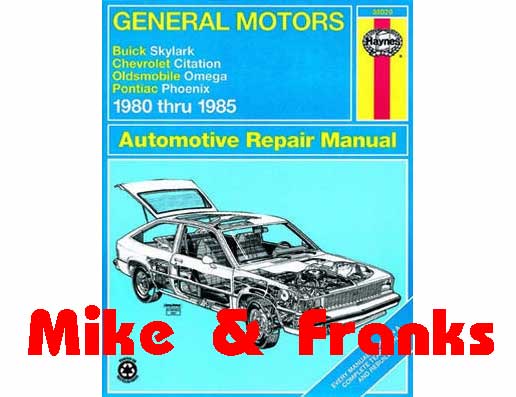 Repair manual 38020 Citation 1980-85