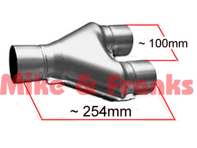 Magnaflow Tubo de escape Y-tubo 3" (76,2mm) Acero inoxidable