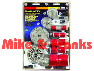 Mr. Gasket Flex-Braid Sleeving Kit red