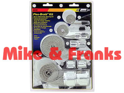 Mr. Gasket Flex-Braid Sleeving Kit silver