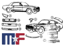 46703346 Reperatur Blech hinten links Mustang 67-68