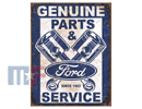 Placa metálica Ford Parts & Service 12.5" x 16" (ca. 32 x 41cm) Placa metálica Ford Parts & Service 12.5" x 16" (ca. 32 x 41cm)