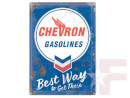 Tin/Metal Sign Chevron Gasolines 12" x 17" (ca. 30cm x 43cm)