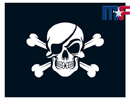 Aufkleber Jolly Roger Flag 13x10cm
