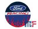 Enseigne en métal Ford Racing Flames 12" (ca. 30cm)