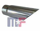 Stainless Steel 2,5" (63,5mm) Exit 3" (76,2mm) 230mm length