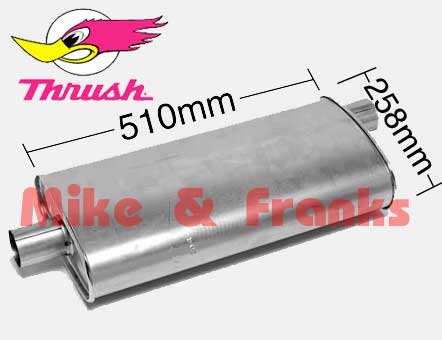 17718 Thrush California Boss Turbo silenciador 2,5" (63,5mm)