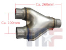 Exhaust pipe Y-pipe 2,25" (57,1mm) ID