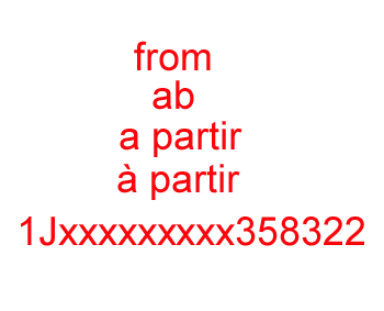 à partir # Chassis 358322
